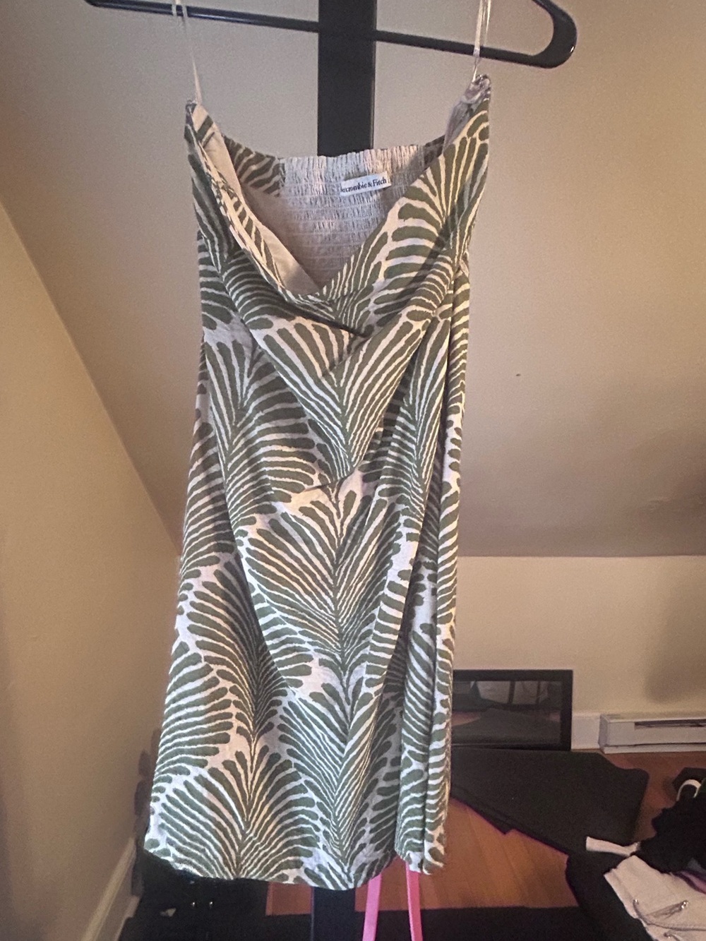 Abercrombie and Fitch Green Leaf Print mini dress